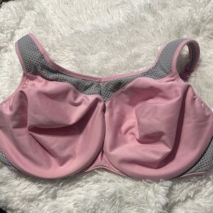 Glamorize sports bra with underwire 42DD Pink and Gray Women's Intimate Bra